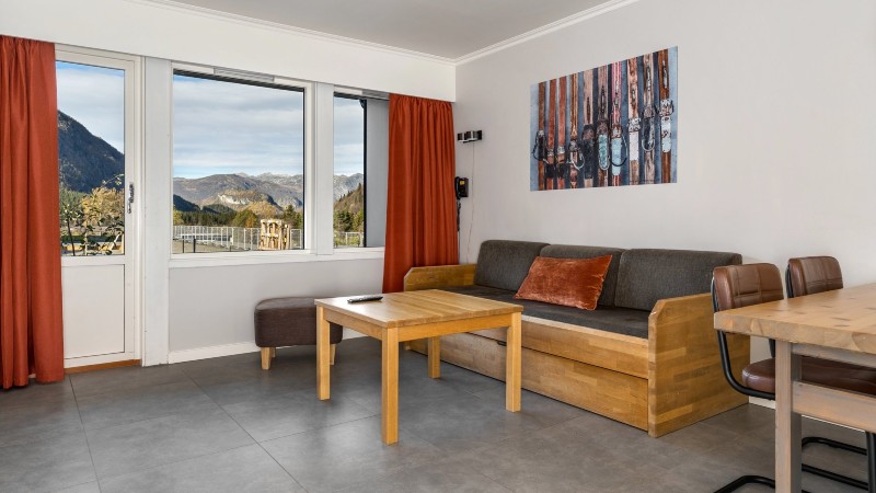 Allrum med bäddsoffa